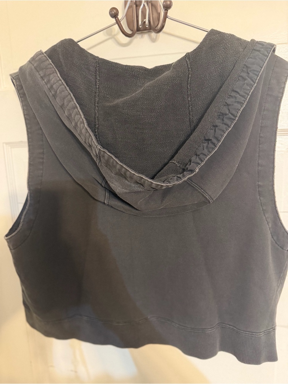Esprit Charcoal Sleeveless Zip Hoodie - Picture 6 of 7